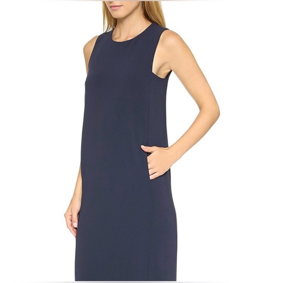Theory Frashil Admiral Crepe Maxi Sleeveless Blue Onyx Dress - Picture 2 of 9
